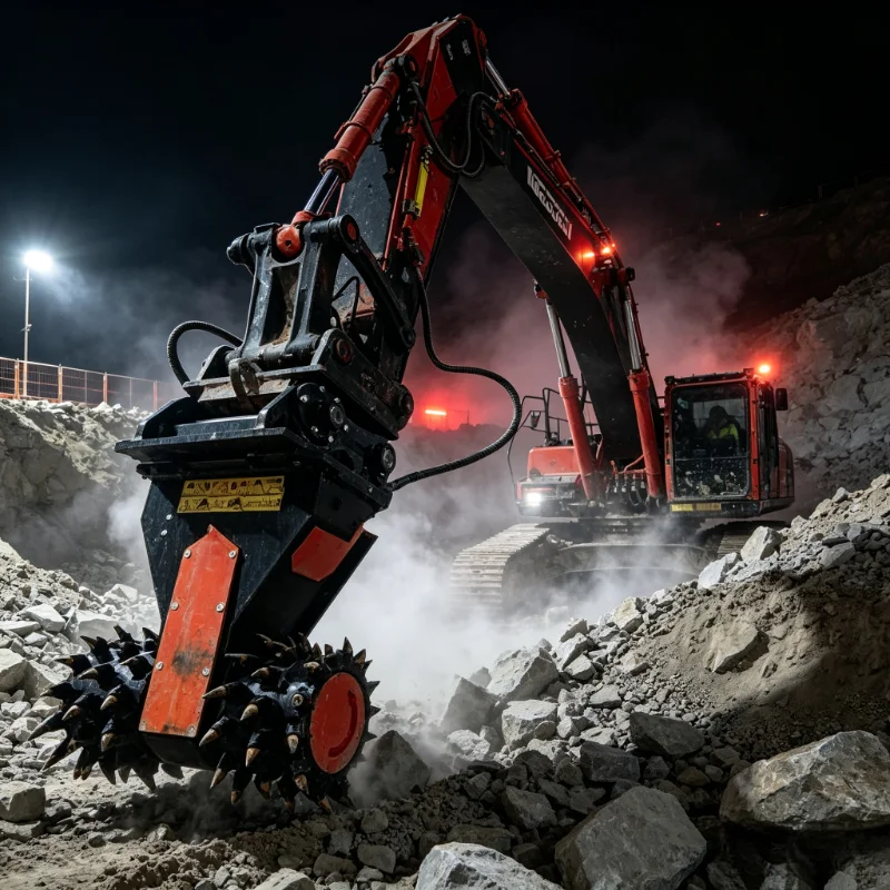 Construction Excavator Rock Drum Cutting Trencher Milling Rotary Drum Cutter with Bearing for Concrete Road