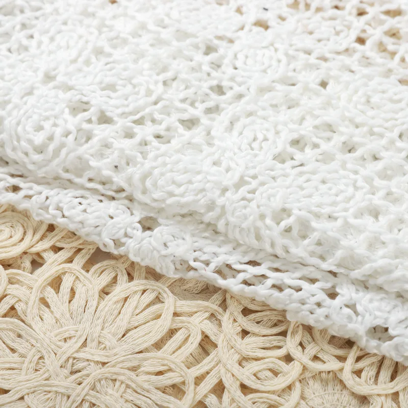 

3D Hollow Woven Cotton Embroidered Fabric for Sewing Dress Clothes DIY Handmade Crafting Designer Fabric