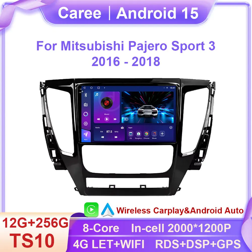 

Android15 For Mitsubishi Pajero Sport 3 2016 - 2018 Carplay Auto 4G+WIFI GPS Car Radio Navigation Multimedia Video Player Stereo