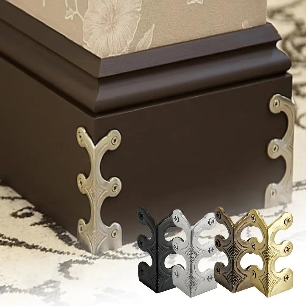 10pcs Skirting Board Corner Protective Cover, Solid Metal Corner Board Corner, Suitable For Decoration In Living Rooms, Bedrooms