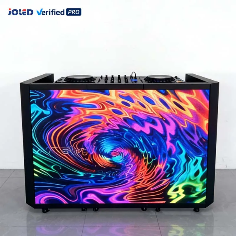 P2.6 Cabina de DJ Portátil con Led, Mesa Plegable Impermeable para Publicidad en Centros Comerciales y Tiendas Minoristas