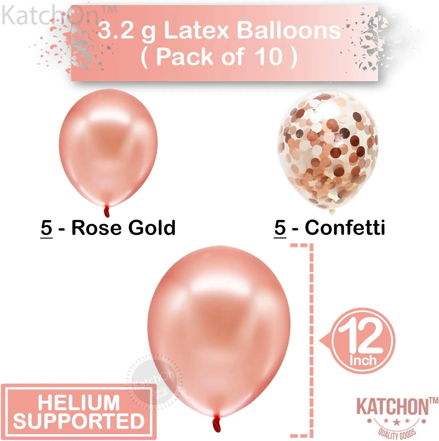 � 40-Zoll-Ballon mit Roségoldfolie und Nummer 70 und Konfetti – Dekorationen zum 70. Geburtstag und Jubiläum – großer Partyballon – Detail 1