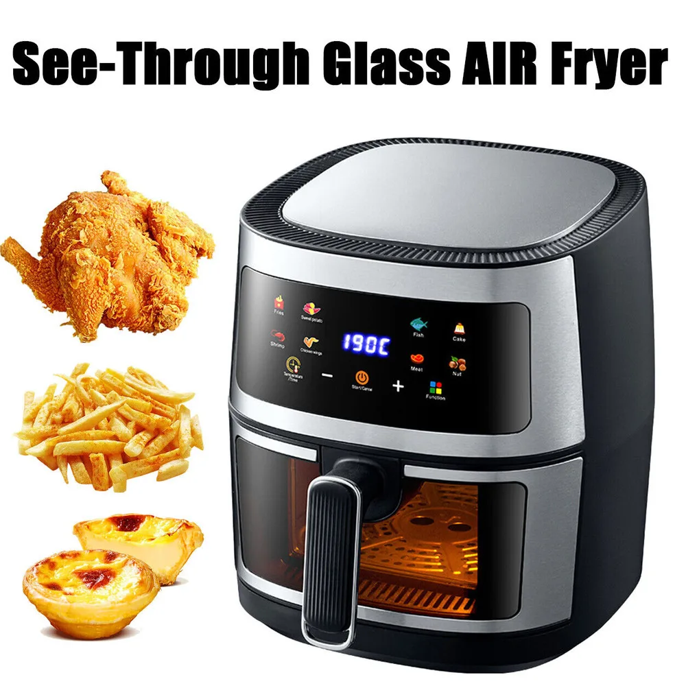 2400W 5L Air Fryer Digital Visible Oven Oil Free Low Fat Healthy Frying Cooker