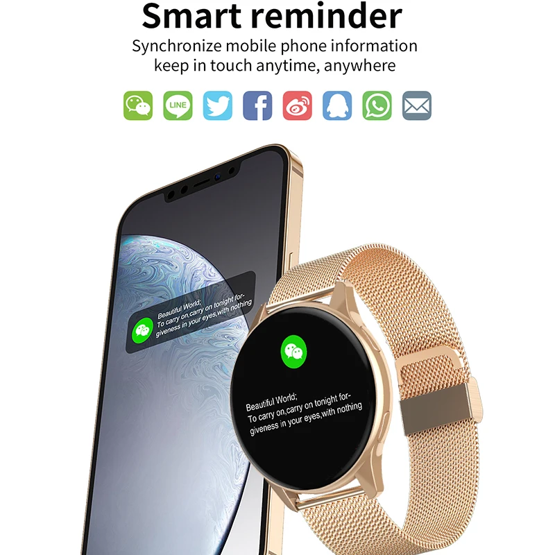 2024 Smart Watch Round Women Waterproof Smartwatch Men Women Fitness Tracker Blood Pressure Monitor for Android IOS Smart Clock