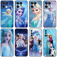 Disney Princess Frozen Elsa Black Phone Case For OnePlus 10T 10R 9RT 8T 7T Nord 2T N10 N100 N20 N200 CE2 Lite ACE Pro 5G Cover