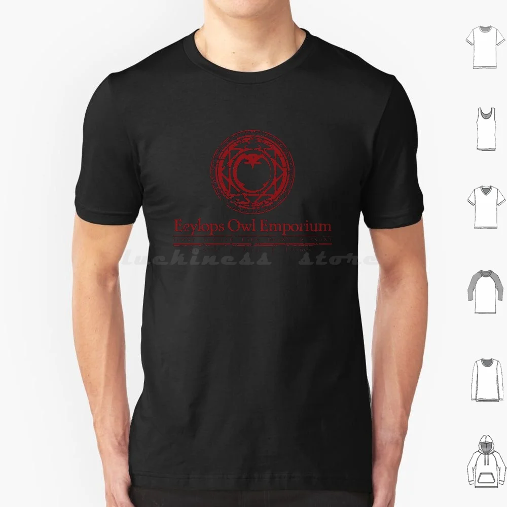 Camiseta con Logo de búho Emporium (rojo) para hombre y mujer, Camisa de algodón con estampado de Hp, bricolaje, Luna, Lovegood, Ron, Weasley, Hermione, Granger, Jk, Rowling