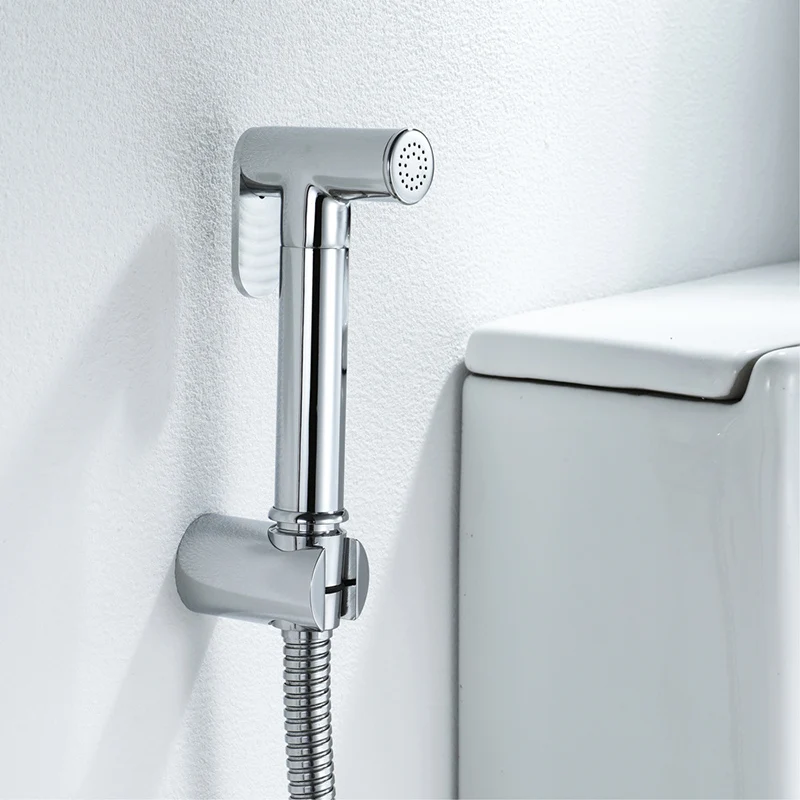 Portable Bidet Solid Brass Shower Gun Sprayer Black Hygienic Self Cleaning Muslim Faucet Mixer Toilet Bathroom Accessories