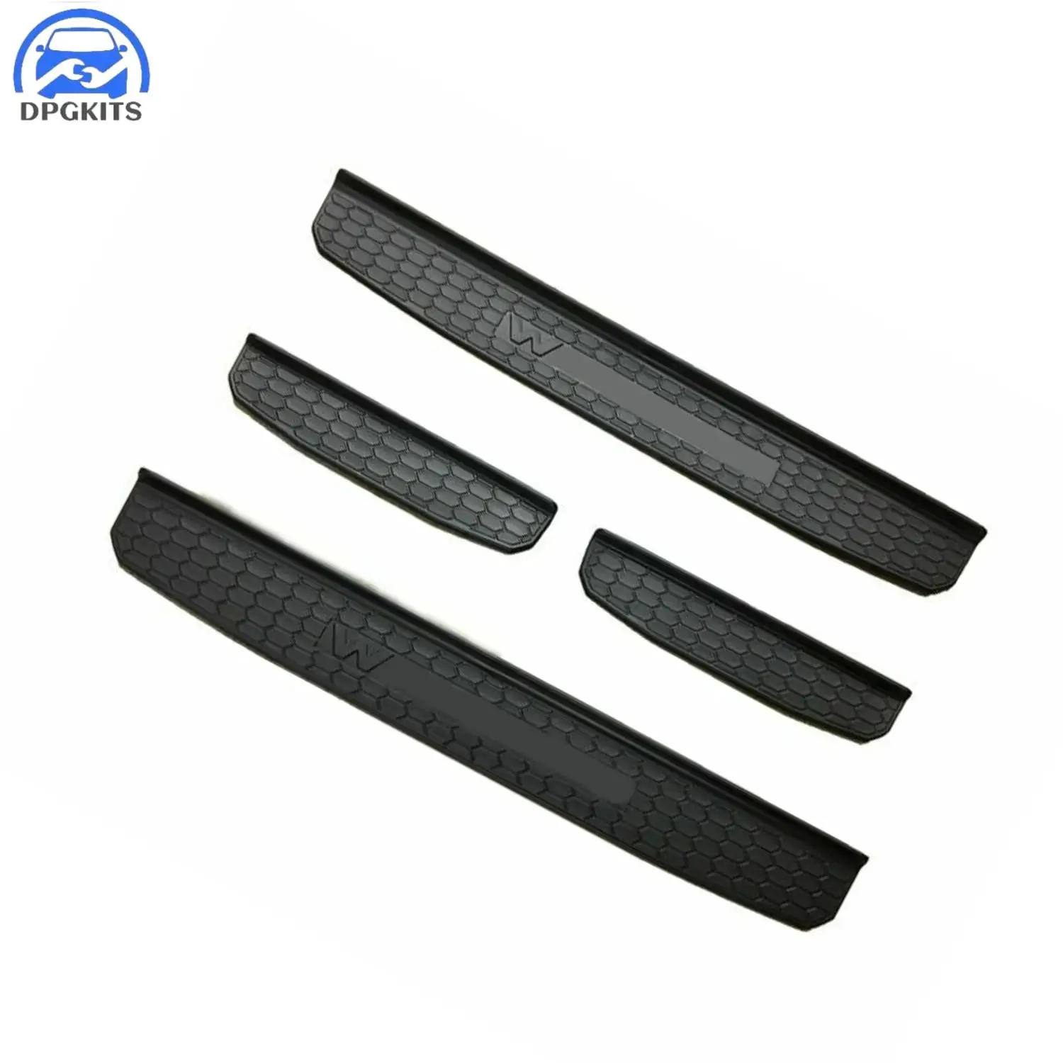 

DPGKITS 4Pcs Sill Guards with Logo for Jeep Wrangler JL 4 Door 2018 2022 Waterproof Anti Corrosion Scratch Door Sill Protectors