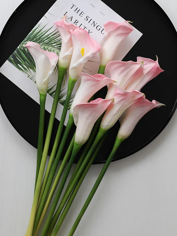 White Calla Lily Artificial Flower Fake Flower Table Set Flower Wedding Decorations Dining Table Decoration Accessories