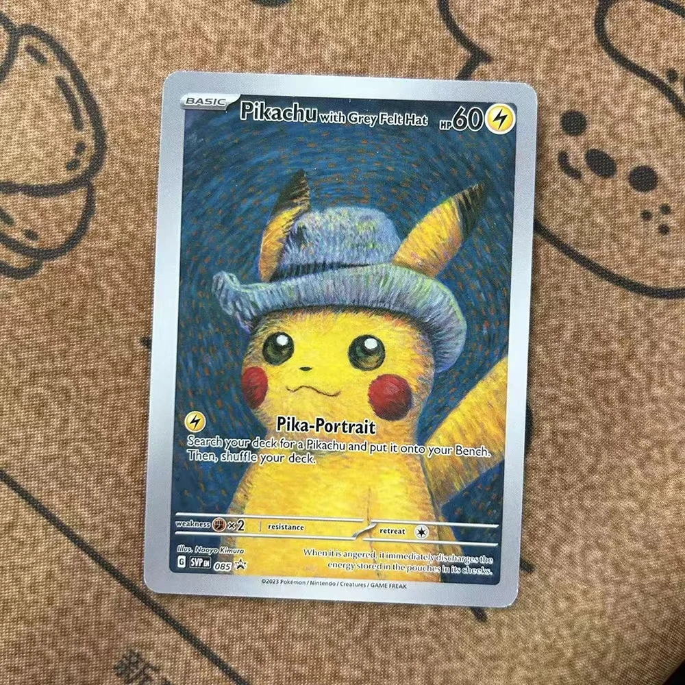 PTCG DIY POKEMON SVP 2023 ENPIKACHU/GREY VILT HATPOKEMON XVAN GOGH GEM MT GRIJZE VILT HOED GOGH Game Card Gift Toy Dropshipping