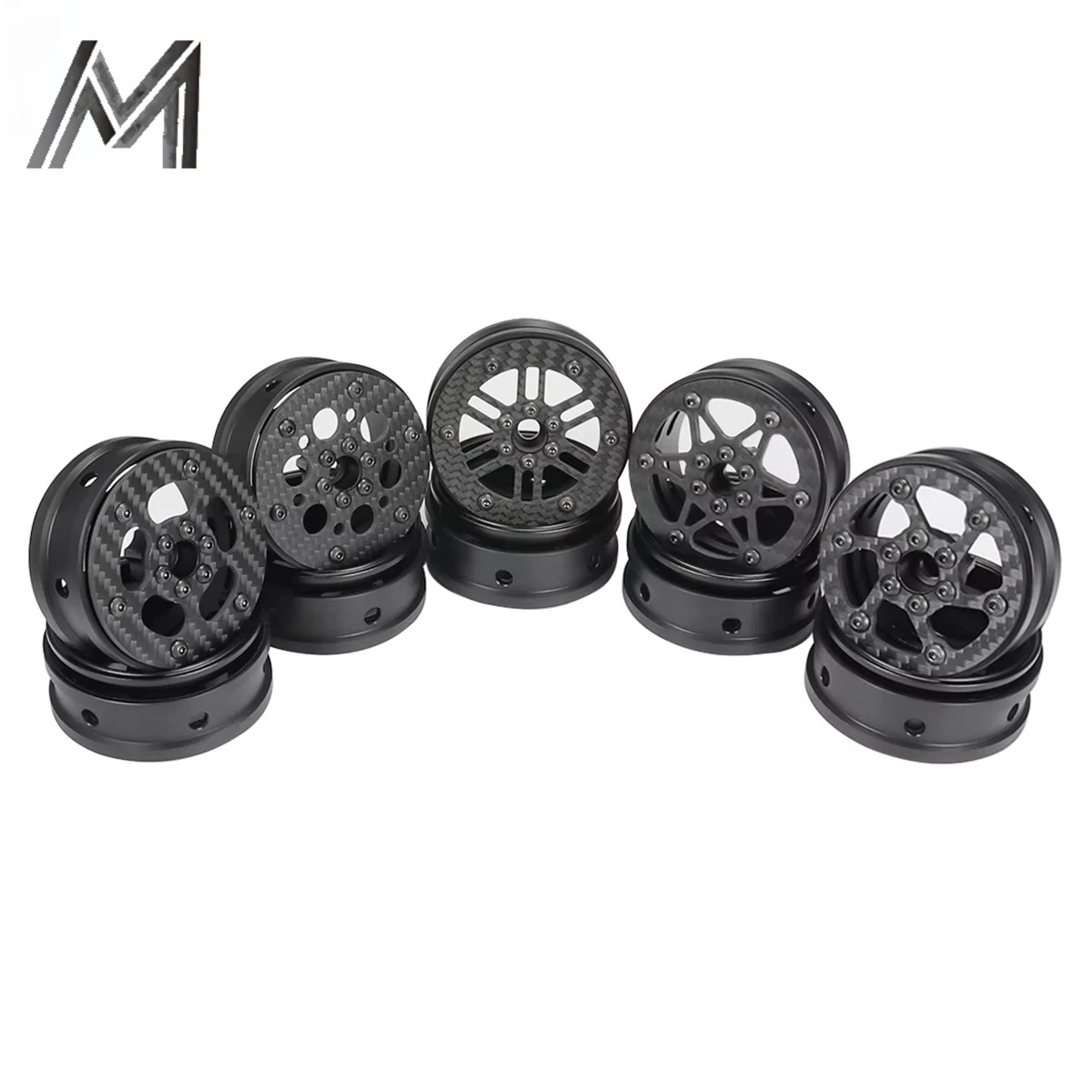 2.2 Inch Carbon Fiber Wheels Rim for 1/8 1/10 RC Crawler LCG Cheater Rigs Building Capra SCX10 Pro GSPEED V4 TRX4 Element Enduro
