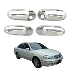 Yifei Chrome Car Accessories Handle Bowl Cover Trim Paste Style For SUNNY SENTRA180 2002 2003 2004 2005