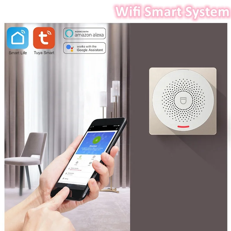 Smart Home WiFi Security System Motion Sensor Door Window Detector Siren Tuya Smart Life Diy Wireless Alarm System Kit