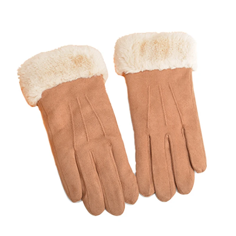 2022 New Fashion Women Gloves Autumn Winter Cute Furry Warm Mittens Full Finger Mittens Women Outdoor Sport Female Gloves