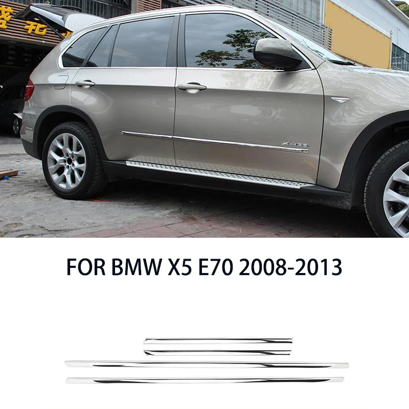 

Автомобильные аксессуары, подходят для BMW X5 E70 2008-2013, хромированный комплект кузова из нержавеющей стали, боковая дверь, молдинг кузова автомобиля, накладка
