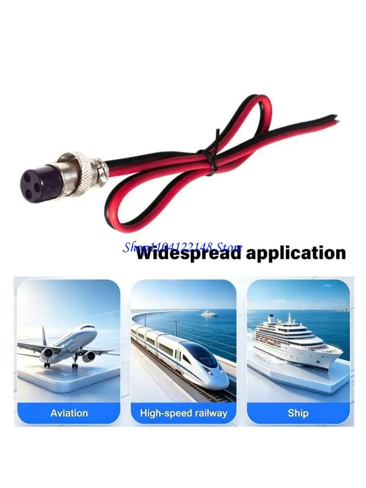 P9FA GX16 Female Aviation Cable with 14AWG Wire and Thread Lock Housing
