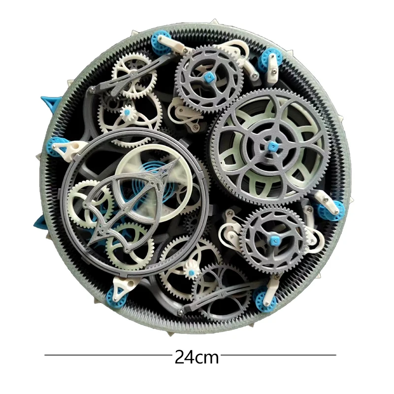 3D printing mechanical movement Tourbillon structure assembly learn for watch maker random color