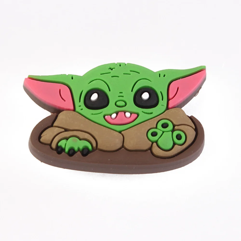 16styles Cute Yoda Shoe Charms Decor Accessory for Clogs Sandals Decorations Charms Decor PVC Accessories Cartoon Kids Gifts