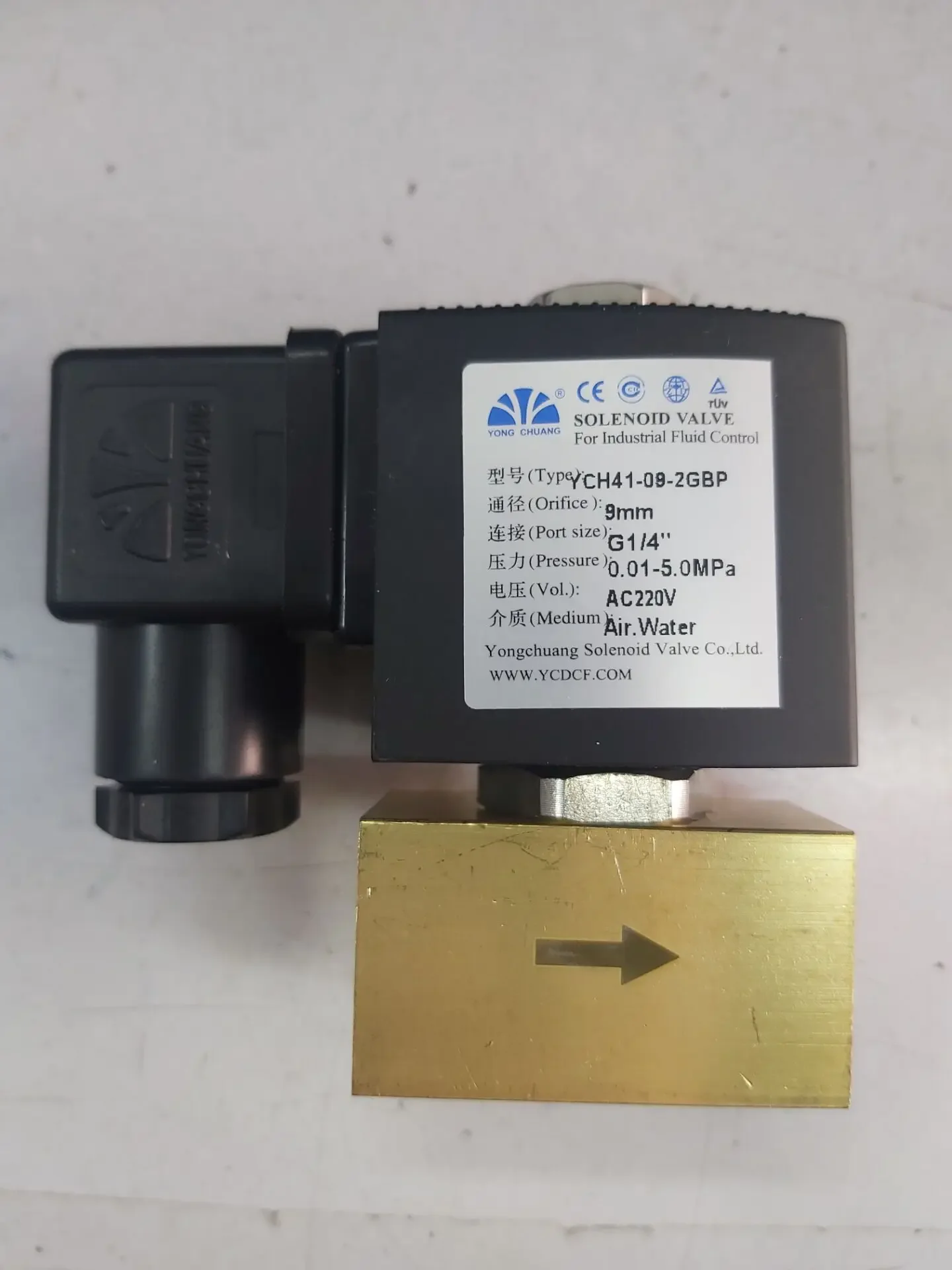 YONG CHUANG Solenoid Valve YCH41-09-2GBP  AC220V DC24V DC12V AC380V YONGCHUANG Solenoid Valve Co.,Ltd