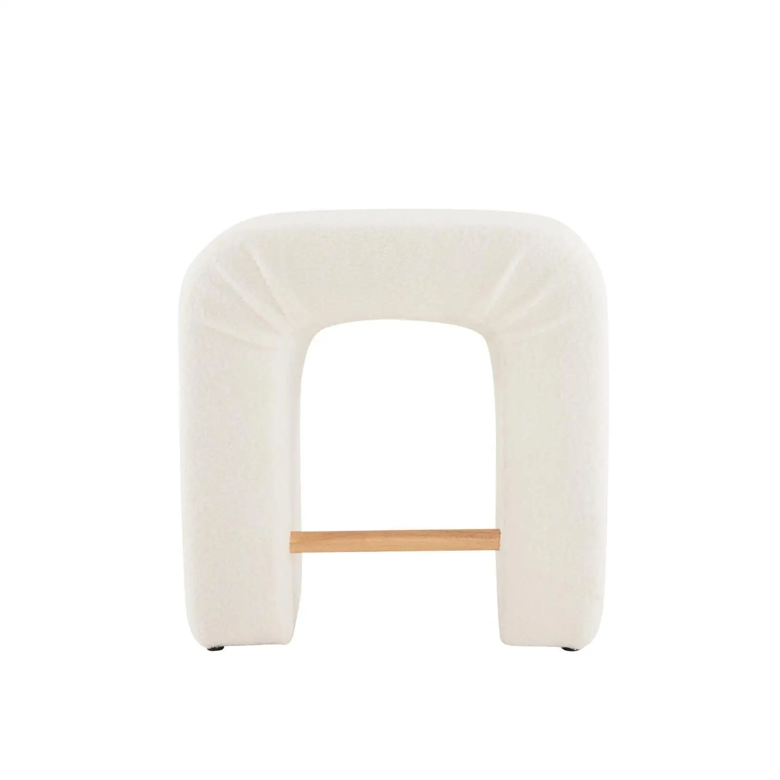 Nowoczesny zestaw 2 stołków do jadalni z tkaniny boucle o średnicy 24 cali - stylowe, oszczędzające miejsce szare siedziska