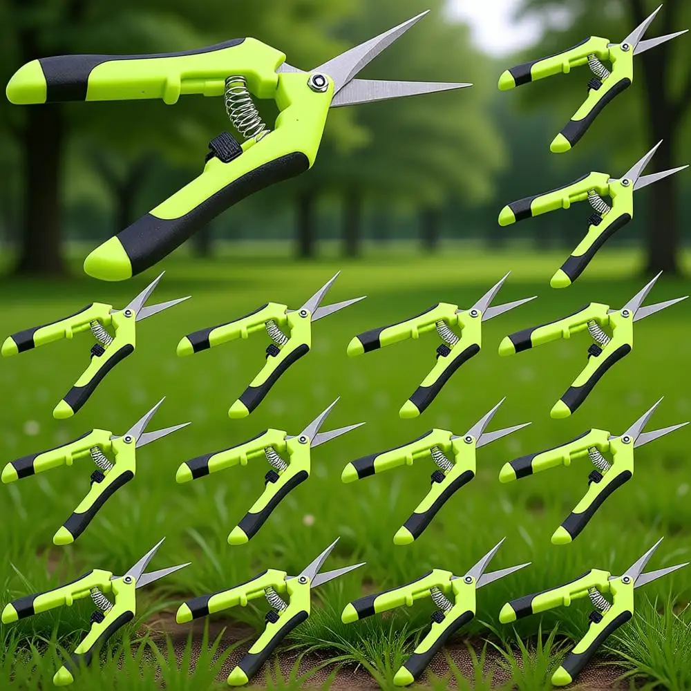 

6.5 Inch Professional Bud Trimming Scissors, Stainless Steel Micro-Tip Pruners for Precise Gardening and Plant Care.