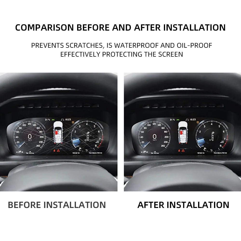 Película protectora Nano transparente para tablero de instrumentos Volvo XC60 XC40 XC90 S60 S90 V60 V90 2018-2023, ajuste antiarañazos