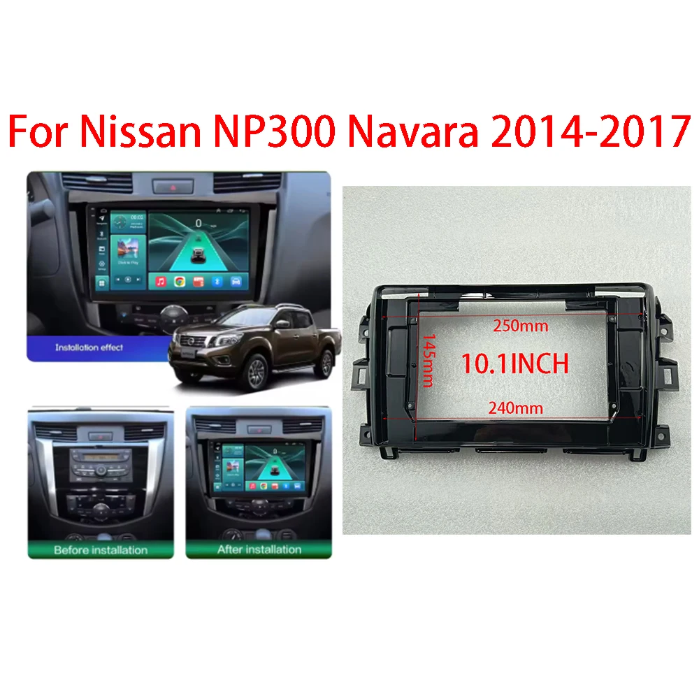 7/10 Inch Car Frame Fascia Android Radio Dash Fitting Panel Kit For Nissan Navara Terra Frontier NP300 2014-2017
