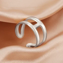 COOLTIME Women Ring Stainless Steel Adjustable Gold Color Finger Rings Mother Day Wedding Jewelry Gift 2026 Wholesale