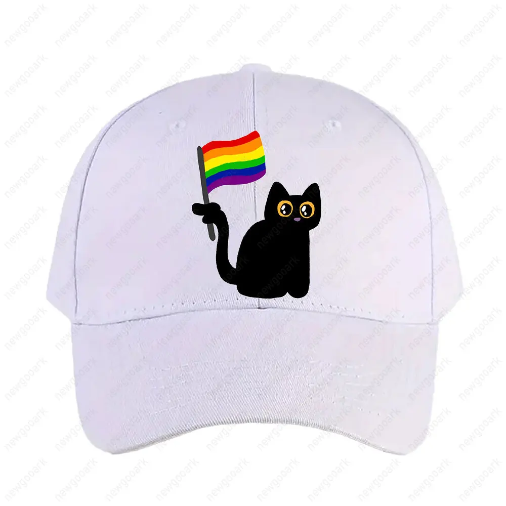 Casquette Pride Cat pour femme et homme, casquette de baseball réglable et imprimée, style décontracté, casquette de camionneur