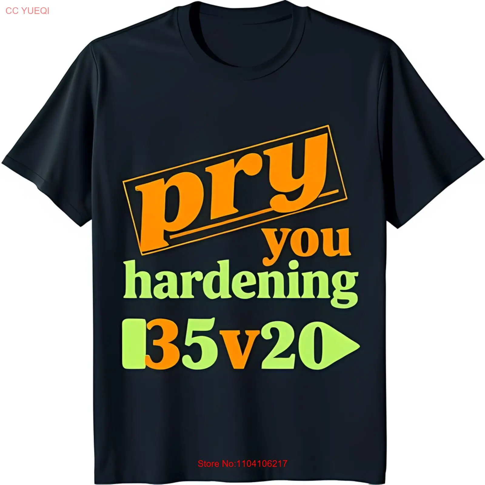 Casual Black T-Shirt with Eye Catching & Green Graphic: 'Pry