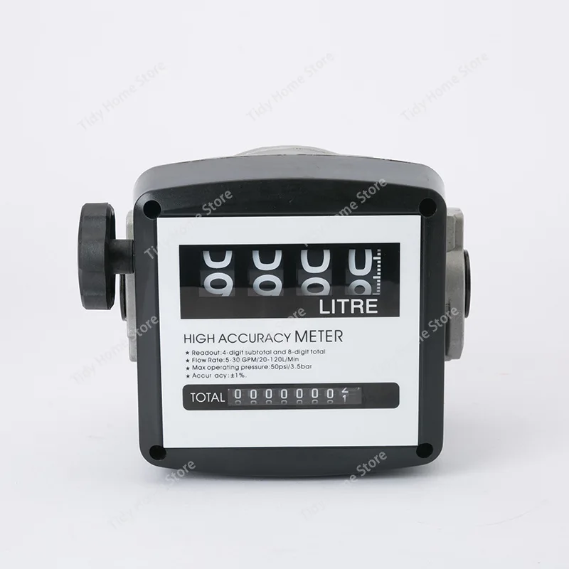 

High Accuracy Fuel Flow Meter Mechanical Meter 4 Digital for Diesel Tank Transfer Pump Counter Gallon Meter Flowmeters