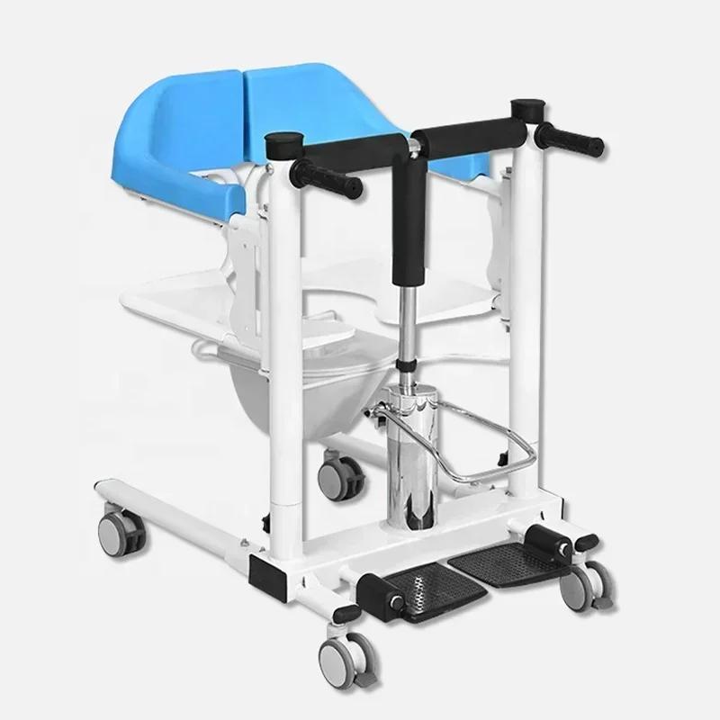 Hydraulic Patient Transfer Lift Chair, Multifunctional Commode & Shower Chair for Elderly & Disabled
