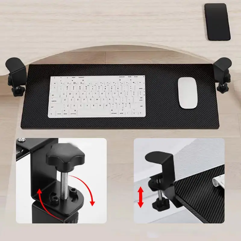 Underdesk Keyboard Drawer Keyboard Shelf Sliding Slide-Out Keyboard Drawer Keyboard Shelf Sliding Under Desk Mounted Keyboard