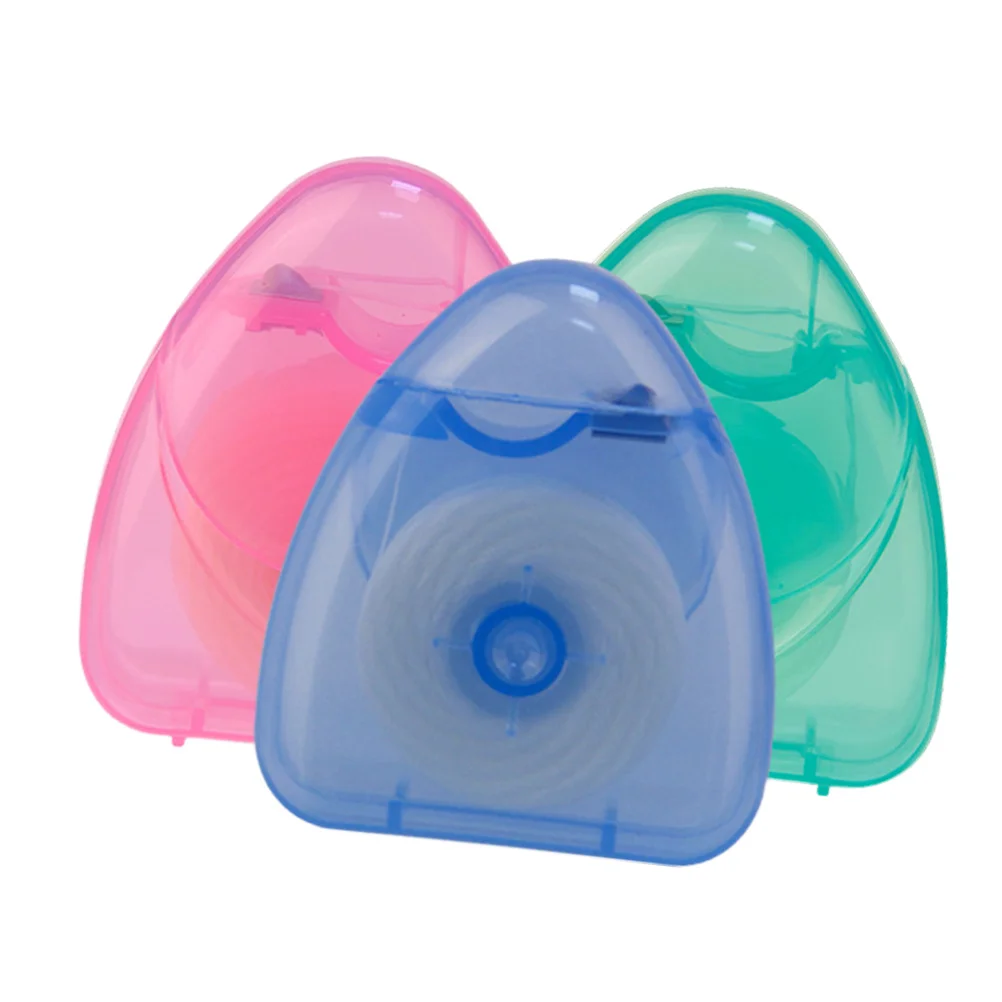 3 szt. 50M Nić Dentystyczna z Mikrowoskowym Wykończeniem, Cienka Poliestrowa Nić Interdentalna do Usuwania Osadu, Miętowa Higiena Jamy Ustnej, Przenośna do Zębów