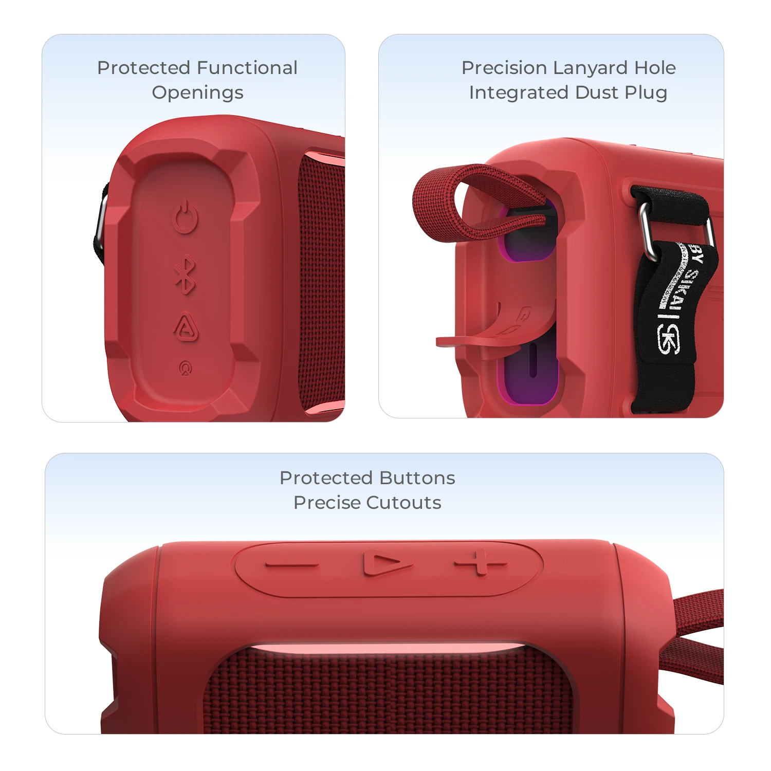 Etui SIKAI do głośnika Bluetooth JBL GO 5 Silikonowa osłona ochronna odporna na zarysowania i wstrząsy, etui podróżne — zdjęcie produktu 2