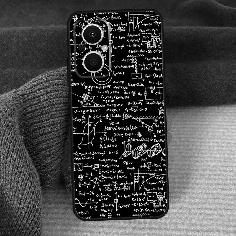 العلوم الرياضيات الفيزياء الصيغ جراب هاتف ل ممن لهم رينو 12 12F 13 13F 11 8T 7 8 10 برو ممن لهم البحث X8 X6 برو X3 X5 لايت غطاء