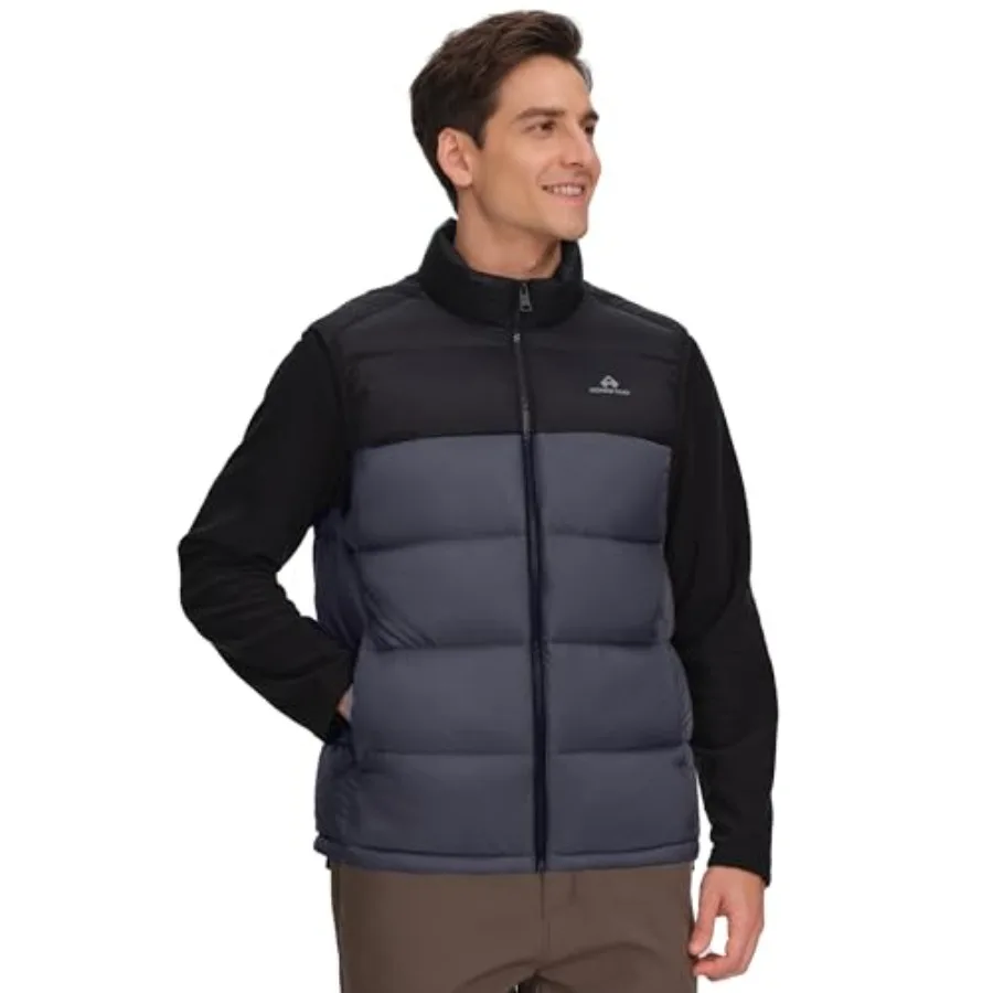 Pioneer Camp Men's Lightweight Down Vest Fill Power 700 Packable Puffer Vest Sleeveless Warm Puffy Outerwear