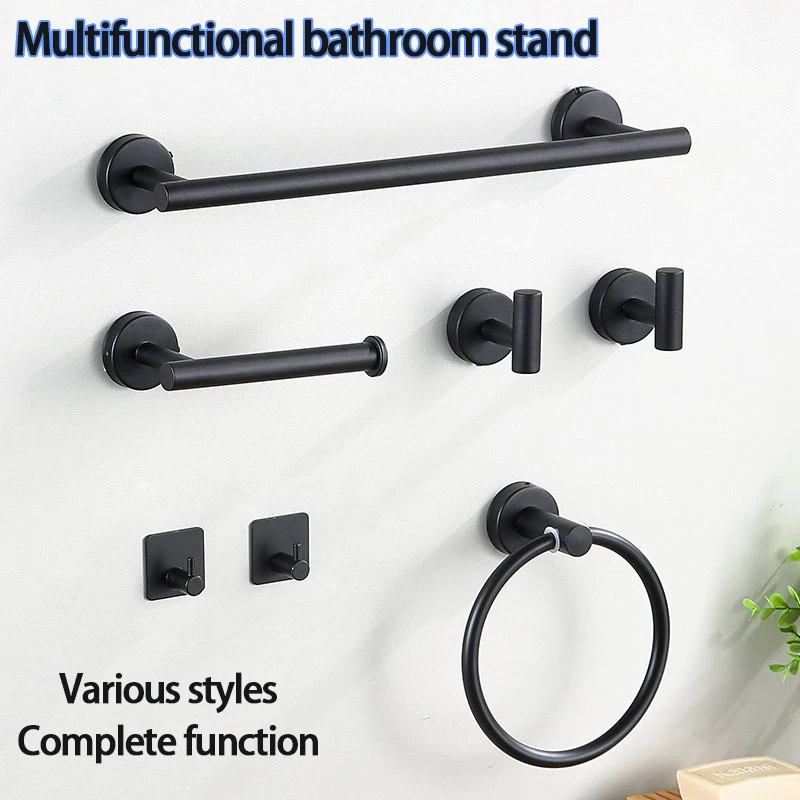 304 Stainless Steel Heavy Duty Towel Rack,Bath Towel Rod,Towel Ring,Toilet Paper Holder,Adhesive Hook,Bathrobe Hook, Wall Mount