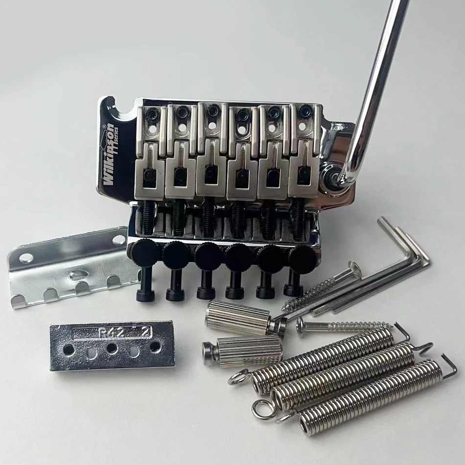 Wilkinson 6-String Electric Guitar Double Locking Tremolo System Bridge Chrome Silver WODL1
