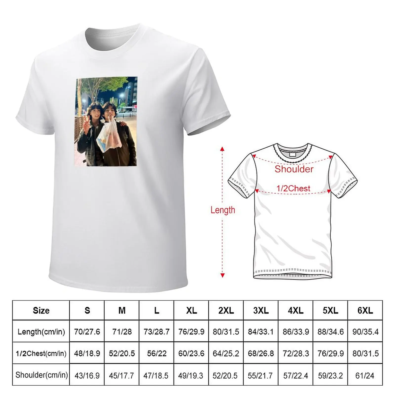 Taekook T-Shirt vintage clothes oversizeds funny t shirts for men