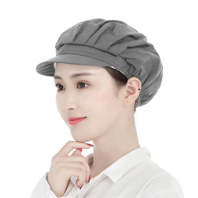 Both Sexes Workshop Cap Full Cloth Dust-proof Anti-Grease Fumes Cap Bar Restaurant Kitchen Cafe Bakery Waiter Chef Work Hats