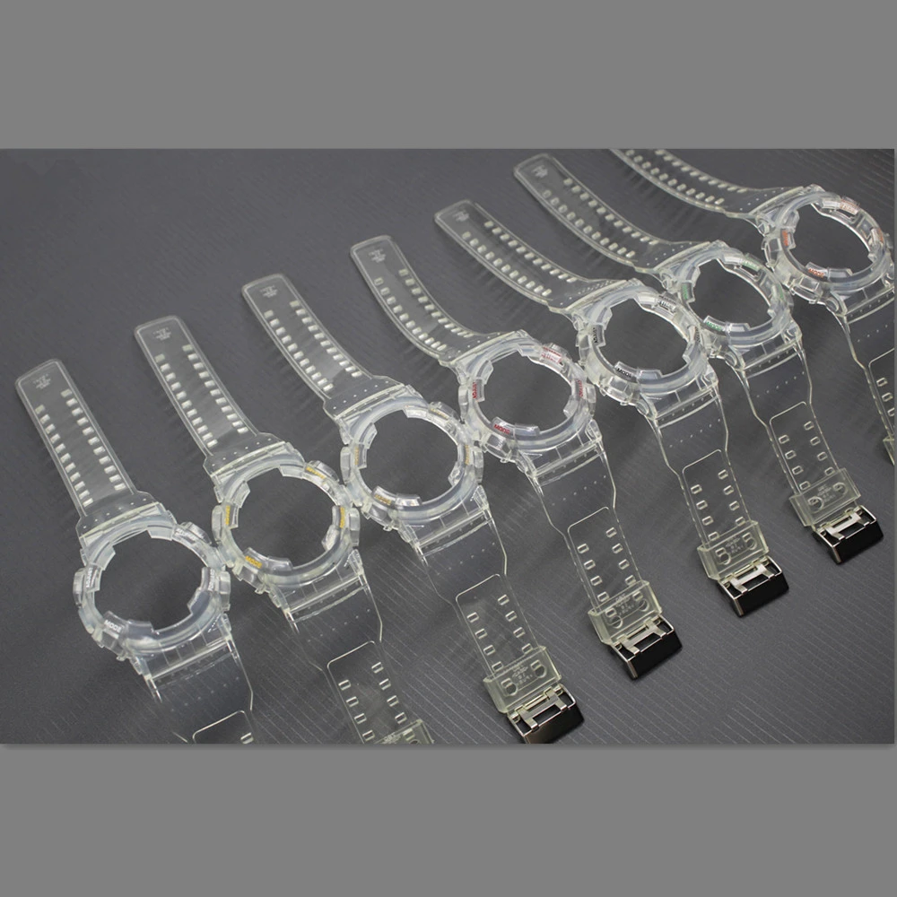 Transparent Color Integrated set Watchband for Casio G-SHOCK GA100 GA110 GA120 GA140 Strap and Bezel Waterproof Watch Band