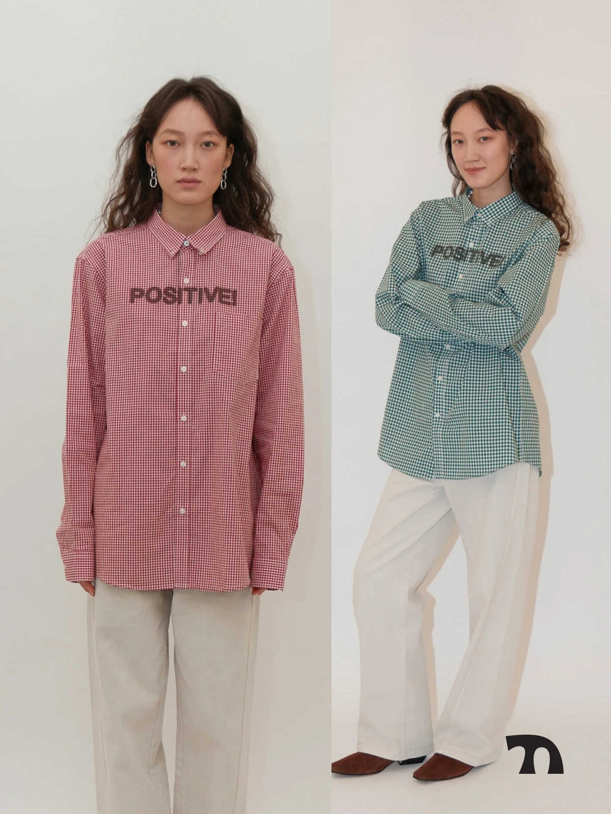 

Праздничная рубашка Thingn Positive из чистого хлопка в клетку, красно-зеленая, в британском стиле, с длинным рукавом, теплая, с воротником.