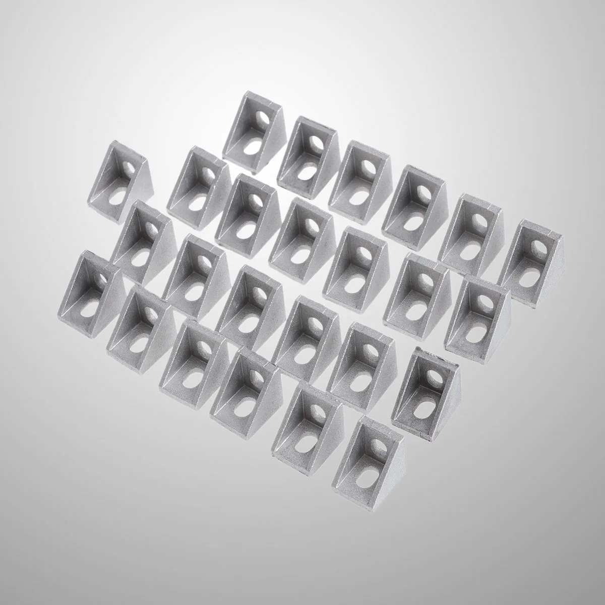 

50Pcs Corner Bracket 2020 Aluminum Alloy Angle Bracket Joint L Angle Fastener for T-Slot Profile Rigid Connection 90 Degree
