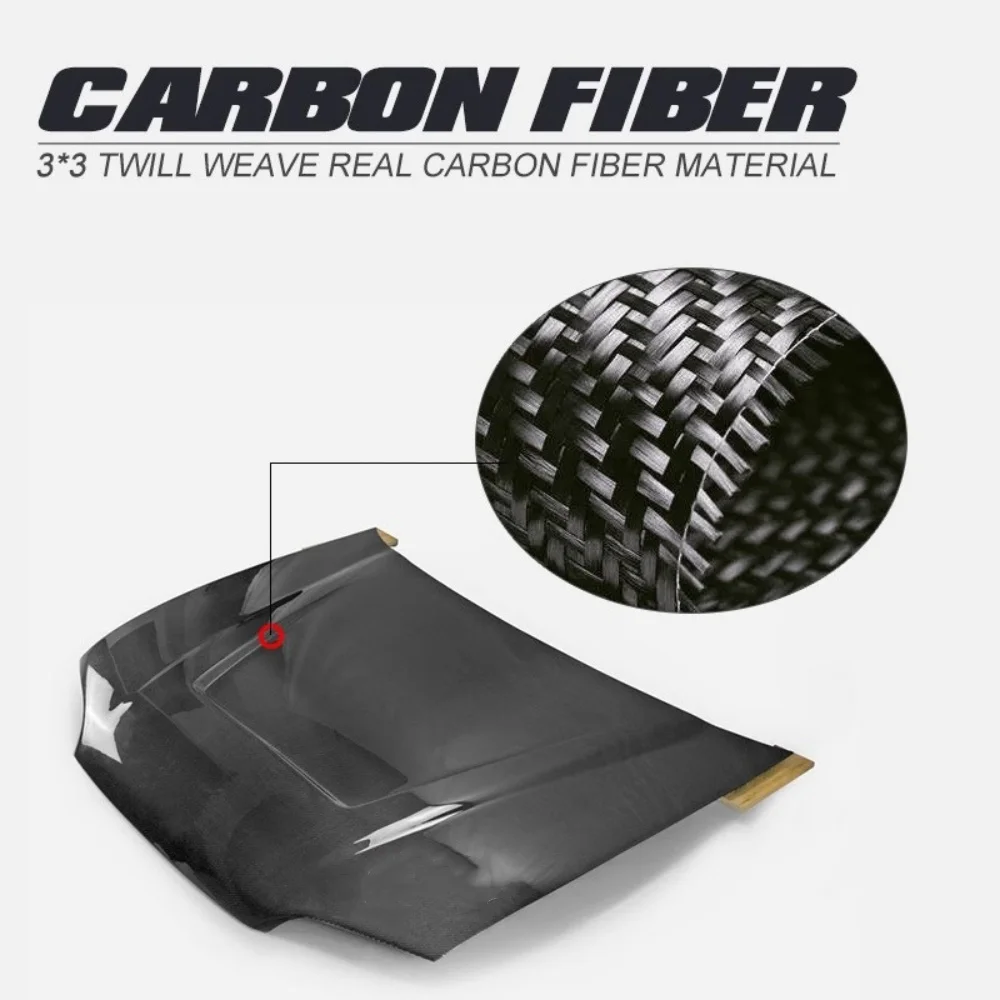 Capó de motor de fibra de carbono para Honda civic 1992-1995, cubierta de motor modificada, capó ligero, accesorios para automóviles
