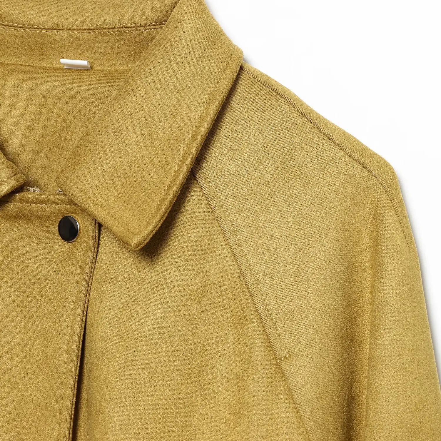 JNLEAOG Autumn New Women's Faion Pilot Jaet Coat Velvet Surface Effect Versatile Outerwear ort Sle Zipper Closure