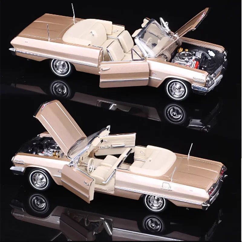 Have Flaws WELLY 1/24 Scale 1963 IMPALA Roadster Alloy Car Model Classic Collection Decoration Static Display -Paint Flaws