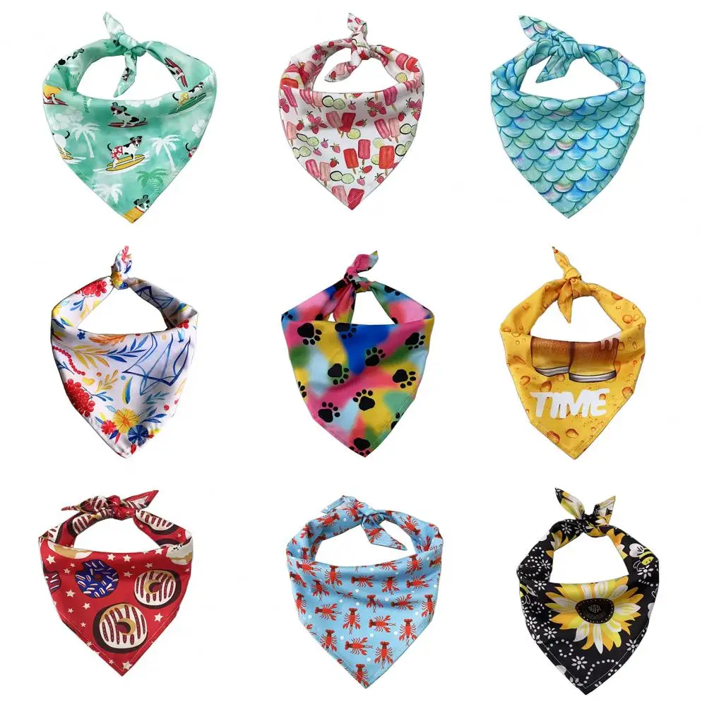 Pañuelo con estampado de moda para perro, bufanda triangular para cachorro, Bandana transpirable, suave y lavable, accesorios para mascotas