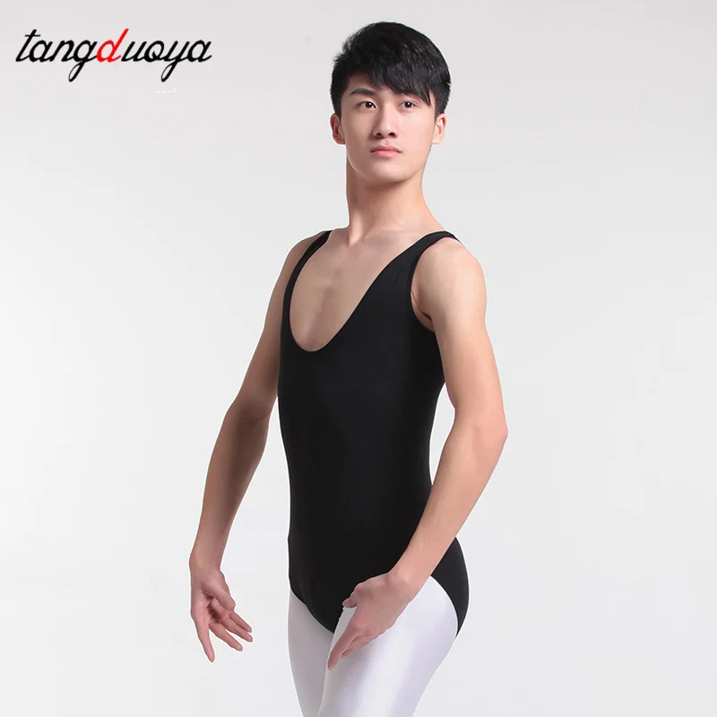 

Мужское боди для танцевальной гимнастики, танцевальная одежда для мальчиков, колготки, мужской балетный комбинезон, молодежный тренировочный костюм без рукавов для выступлений