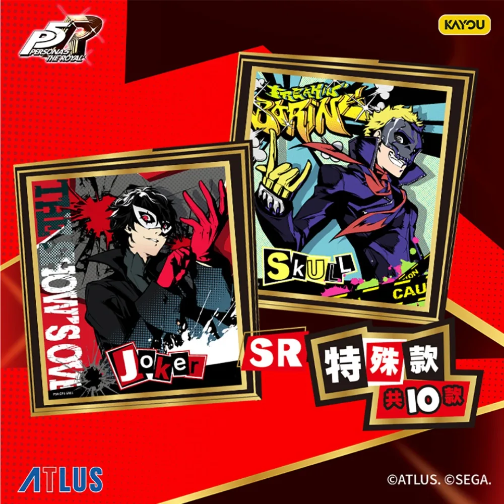 Cartes de Collection KAYOU Persona 5 authentiques, personnages de jeu de charme et de personnalité, cartes en papier coloré Amamiya Ren, cadeaux de noël